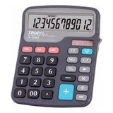 Calculadora 12 Dígitos Truly Modelo: 842-12 Cor Cinza