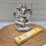 Estatuilla Ganesha De Jardin De 22cm Resina Apto Exterior