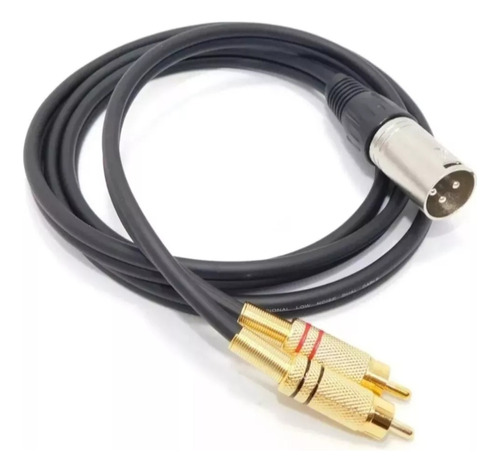 Cable Canon Xlr A 2 Rca Macho 5 Mts Audio Mixer Potencia 