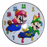 Relojes Murales Infantiles Super Mario 30 Cms