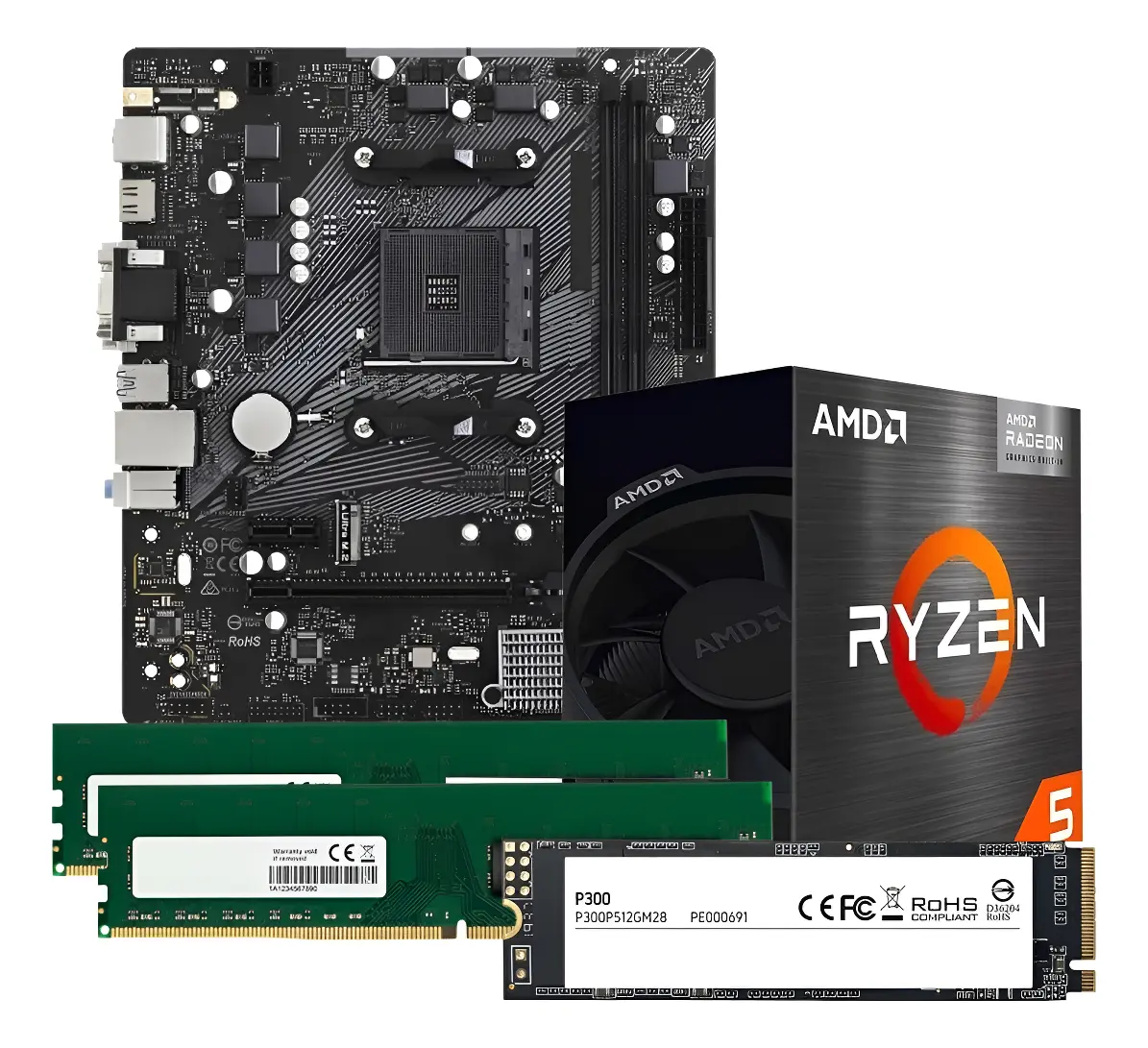 Combo Ryzen 5 5600gt + A520/b450 + 16gb + Ssd Nvme 1tb