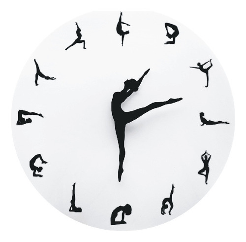 Reloj De Pared Acrílico Para Sala De Estar, Ballet, Yoga, Mu