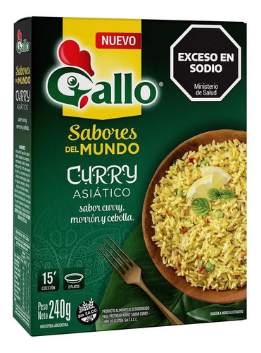 ! Arroz Gallo Preparado Curry Asiatico 15 Min Sin Tacc