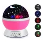 Velador Luz De Noche Rosa Proyector De Estrellas Giratorio Start Rgb Estrella | MercadoLibre