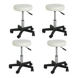 4x Adjustable Stool Facial Salon Massage Spa Swivel Roll Ggw