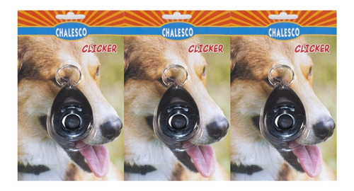 Kit C/ 3 Clickers Adestramento P/ Cães Cachorros Chalesco