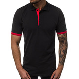 Camiseta Cuello Playera Casual Tipo Polo Hombre Ajuste 