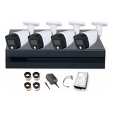 Dahua Kit De 4 Cámaras De Seguridad Exterior Fullcolorkit-a-4cc3  Full Color 2 Mp 3 Tb Micrófono Integrado Circuito Cerrado Facil Instalación Busqueda De Humanos Fullcolorkit-a Cctv