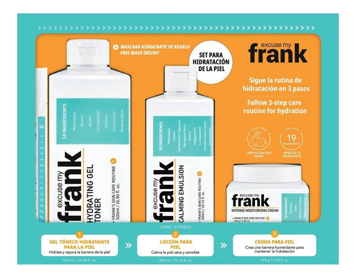 Kit Skincare Cremas Hidratación Profunda Excuse My Frank 4pz