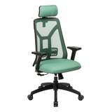 Sillón Tokio Colores Ergonómico C/cab, Brazos Reg. Rossi Color Verde Material Del Tapizado Tela Marathon