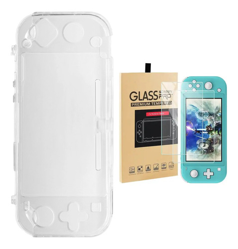 Case Proteção Acrilica Nintendo Switch Lite+ Película Vidro