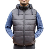 Chaleco Hombre Inflable Puffer Capucha Invierno Abrigo