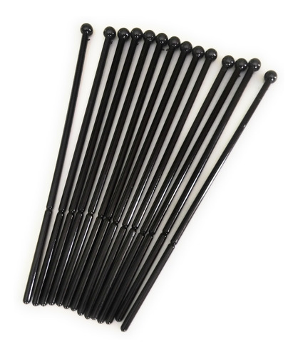 300 Pz. Agitadores De Plastico 17 Cm /corte 12cm Negro