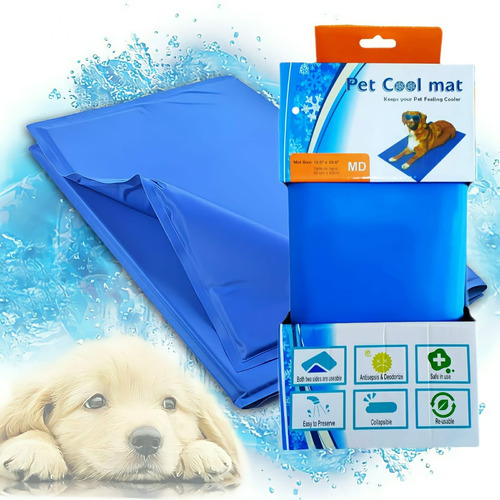 Tapete Para Pet Cachorro Gato Gelado Médio 50x65 Durável Gel