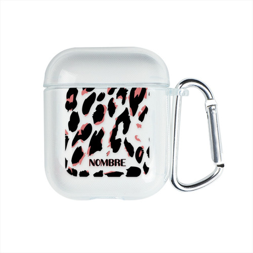 Funda Para AirPods Animal Print Leopardo Con Tu Nombre