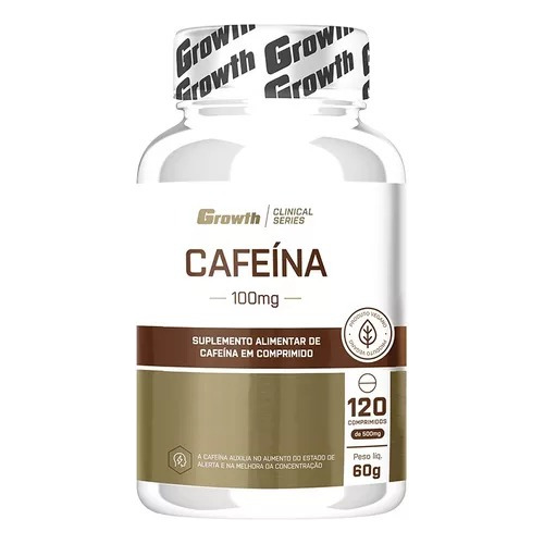 Cafeína 200mg 120caps - Growth Supplements