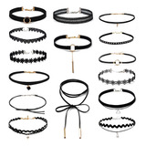 Gargantillas Choker Mujer Collar Joyeria Cadena X15 Unds