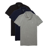 Paquete De 3 Playeras Polo Slim Fit American Eagle Hombre