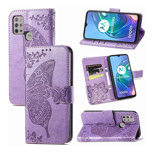 Funda De Piel Sintética Con Tapa Para Motorola Moto G30 Y G1