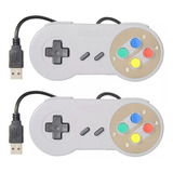 Pack 2 Joystick Para Pc Ó Mac Compatible Snes Super Nintendo