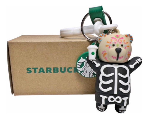 Llavero Starbucks Bearista Día De Muertos  + Vaso Tipo Stbx.