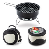 Bbq Grill Con Nevera Lonchera Metalico Con Parrilla Asadores