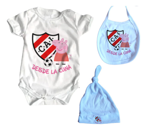 Set Ajuar Bebe X3 Piezas Independiente De Neuquen