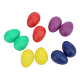 10pcs Mini Huevos Musicales Coloridos Huevos De Plástico De