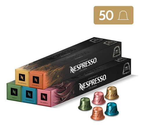 Cápsulas De Café Nespresso Pack Master Origin - 50 Cápsulas