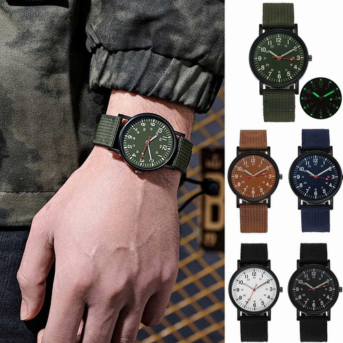 Reloj Táctico Con Correa Tejida Para Hombre,nuevo Y Original