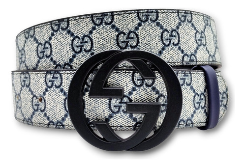 Cinturon Gucci Moda Gg Unisex Grabado Marmont Azul