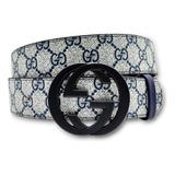 Cinturon Gucci Moda Gg Unisex Grabado Marmont Azul