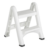 Ez Step Taburete Plegable, 2 Escalones, Color Blanco