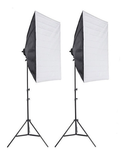 Kit 2 Softbox Estúdio Fotográfico Led Fotografia Tripe Luz