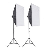 Kit 2 Softbox Estúdio Fotográfico Led Fotografia Tripe Luz