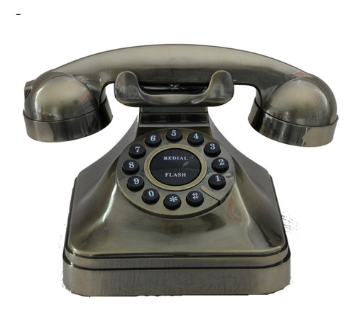 Wx-3011# Telefone Bronze Antigo Telefone Fixo Vintage