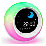 Kids Alarm Clock, Sleep Training Clock With Sun & Moon,...