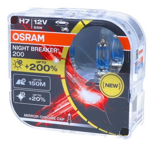 Ampolletas H7 Osram Night Breaker 200® Alemanas 