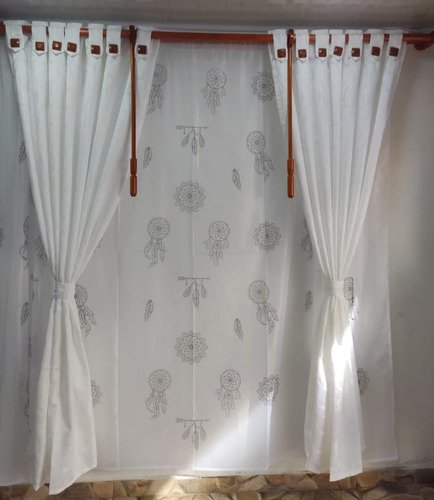 Cortinas Modernas En Jacquard X2 Tela  280cmx200cm 