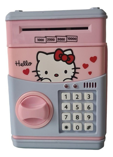 Alcancía Electrónica Hello Kitty Caja Fuerte Con Clave 