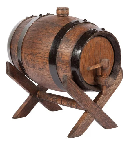 Barril Madera Dispensador De Whisky Y Licores 