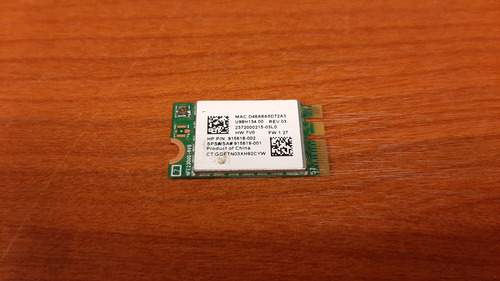 Placa Wifi + Bluetooth Realtek Rtl8723de Hp 915618-002