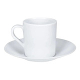 Kit 24 Xícaras Café C/ 24 Pires Em Melamine Branca 70ml Yazi