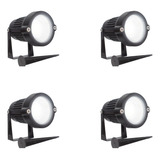 Kit 4 Espeto 5w Luminária Branco Frio 6500k Jardim Decor