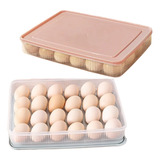 Caja Organizador Contenedor Huevos 24 Rejillas Huevera Rosa