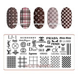 Placa Metálica Stamping - Nail Art Uñas Esculpidas Naturales