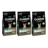 Ração Golden Gatos Filhotes Frango 3kg Kit 3 Unidades