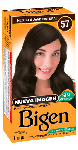 Tinte Bigen 57 Negro Suave Natural - g a $4800