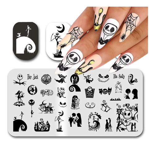 Kit De Estampacin De Uas De Halloween, Nightmare Before Chri