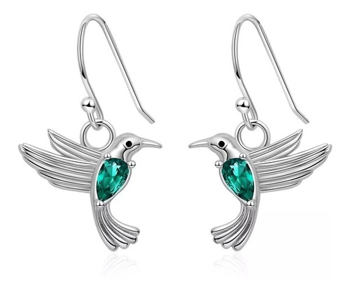 Aros Colibrí Pendientes Plata 925 Joyas Plata Mujer Regalo